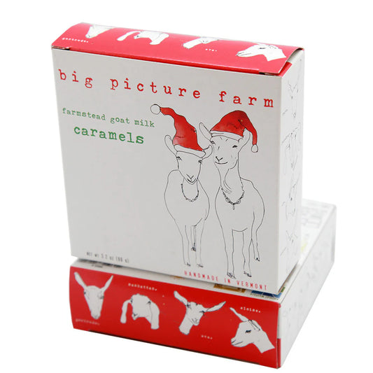 Big Picture Farm Goat Milk Caramels Goat Santa Box