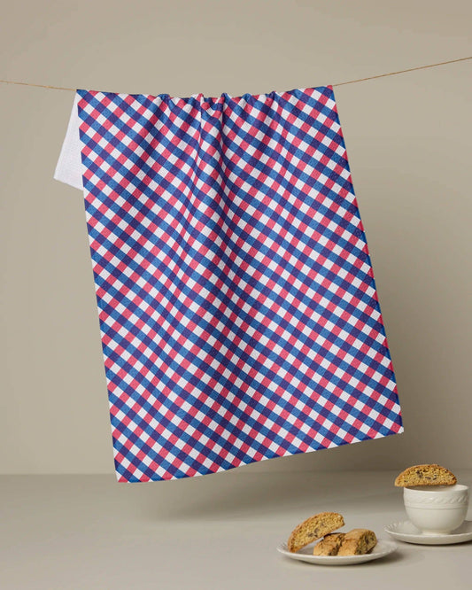 Geometry - Heritage Check Tea Towel