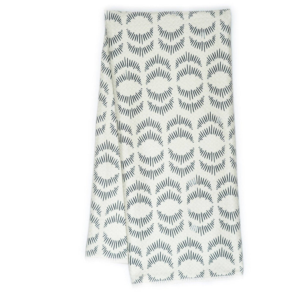 Once Again Home Anywhere  Reversible Towel - Jen Owens Fabrique Majolica Blue