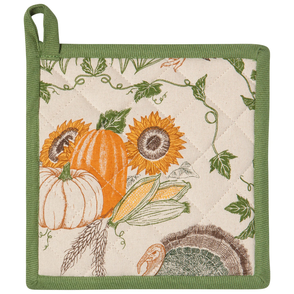 Spruce Cornucopia Potholder