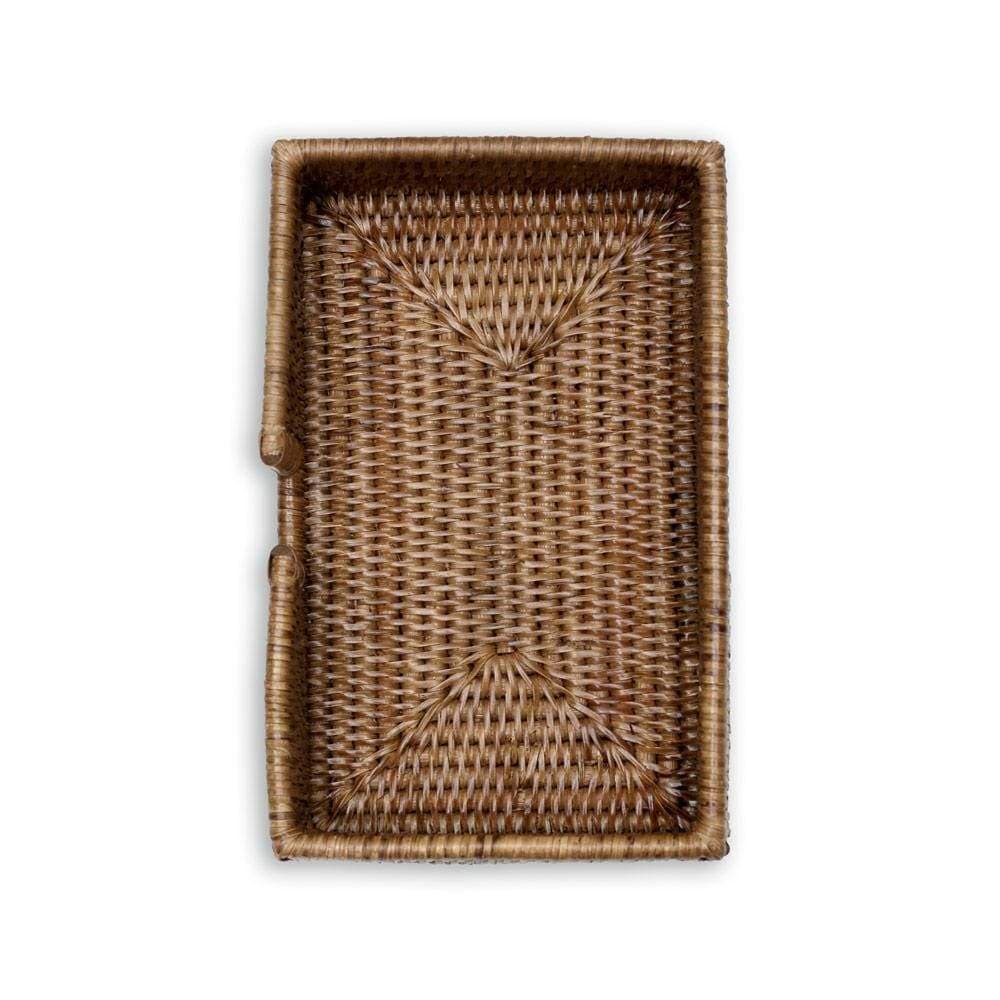 Brown Rattan Guest Towel Napkin Holder