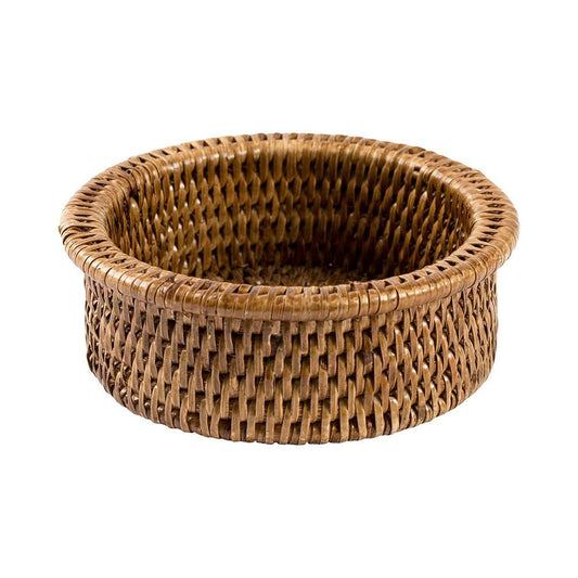 Brown Rattan Wine Bottle Holder