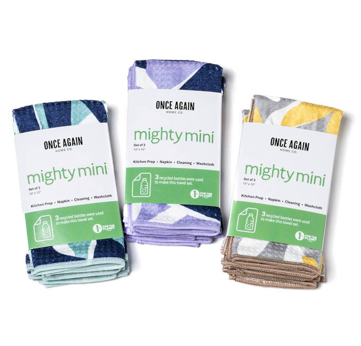 Once Again Home Assorted Mighty Mini Towel, Set of 3