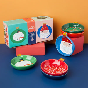 Christmas Charms Shaped Pinch Bowls, Set of 6