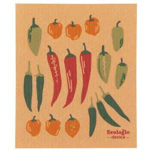 Chili Peppers Swedish Dishcloth