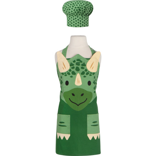 Kid's Apron & Hat Dino Set