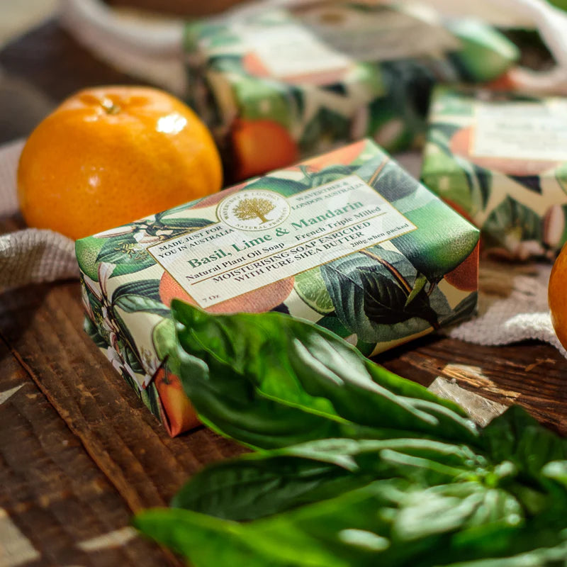 Wavertree & London Basil, Lime & Mandarin Soap Bar