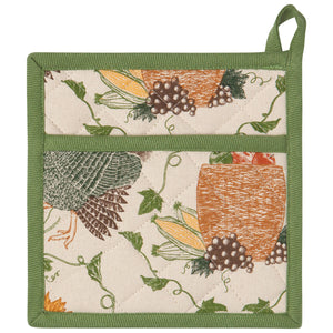 Spruce Cornucopia Potholder