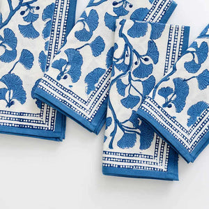 Pomegranate Ginkgo Blue Napkin - 4 PC