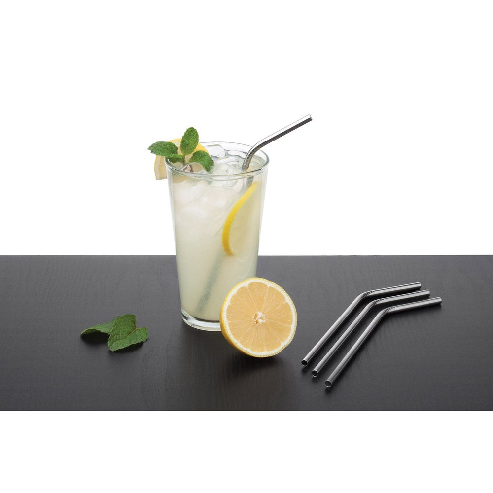 
            
                Load image into Gallery viewer, Stainless Steel Reusable Drinking Straws with Cleaning Brush
            
        