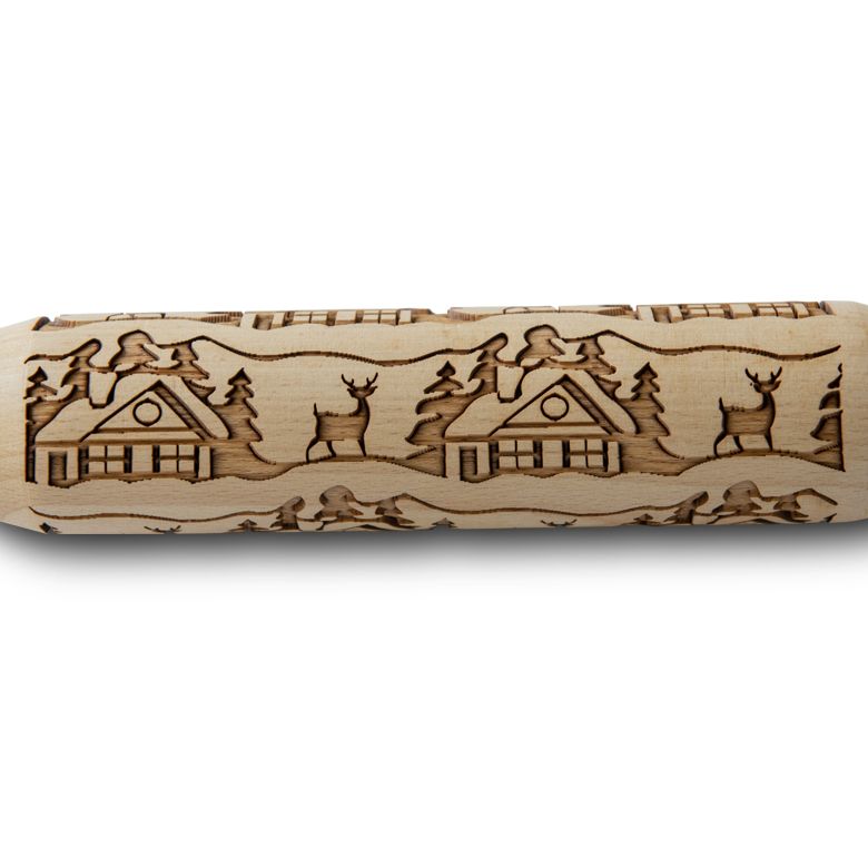 Nordicware Woodland Cottage Emobssed Rolling Pin