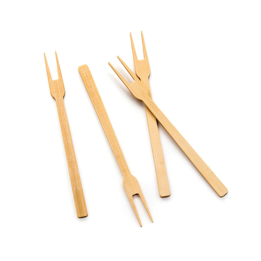 Bamboo Appetizer Forks - 6"