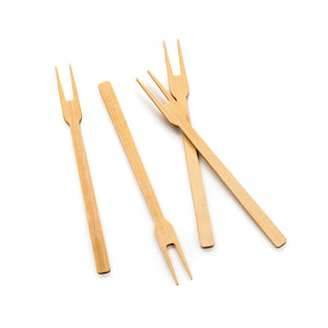 Bamboo Appetizer Forks - 6"