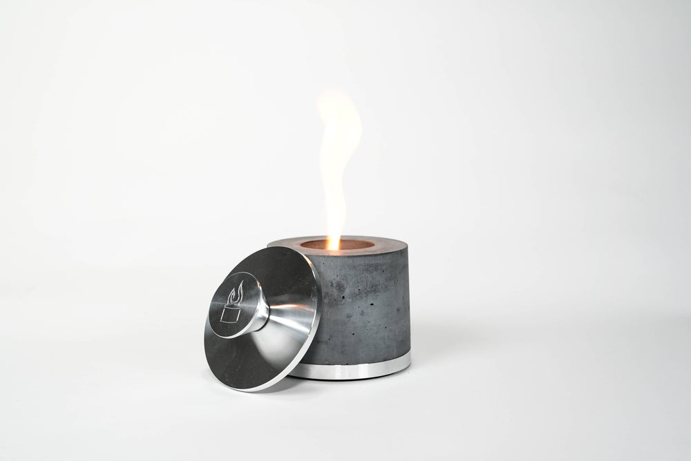 FLIKRFIRE® Table Top Fireplace: Silver