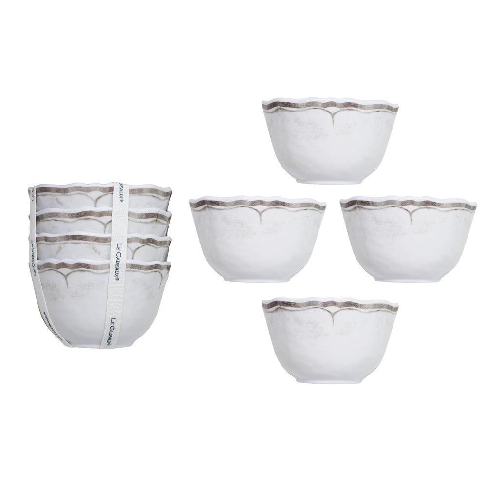 Rustica Antique White Dessert Bowls - 4 PC