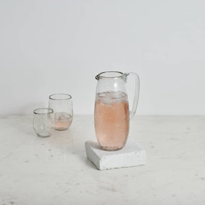 Pebbled Glass Pitcher