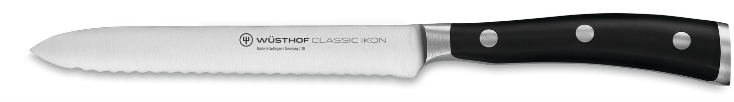 Wüsthof Classic Ikon Serrated Utility Knife - 5"