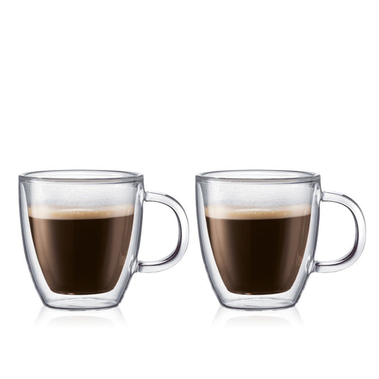 Bodum Bistro Double Wall Espresso Cup Set, 5 oz