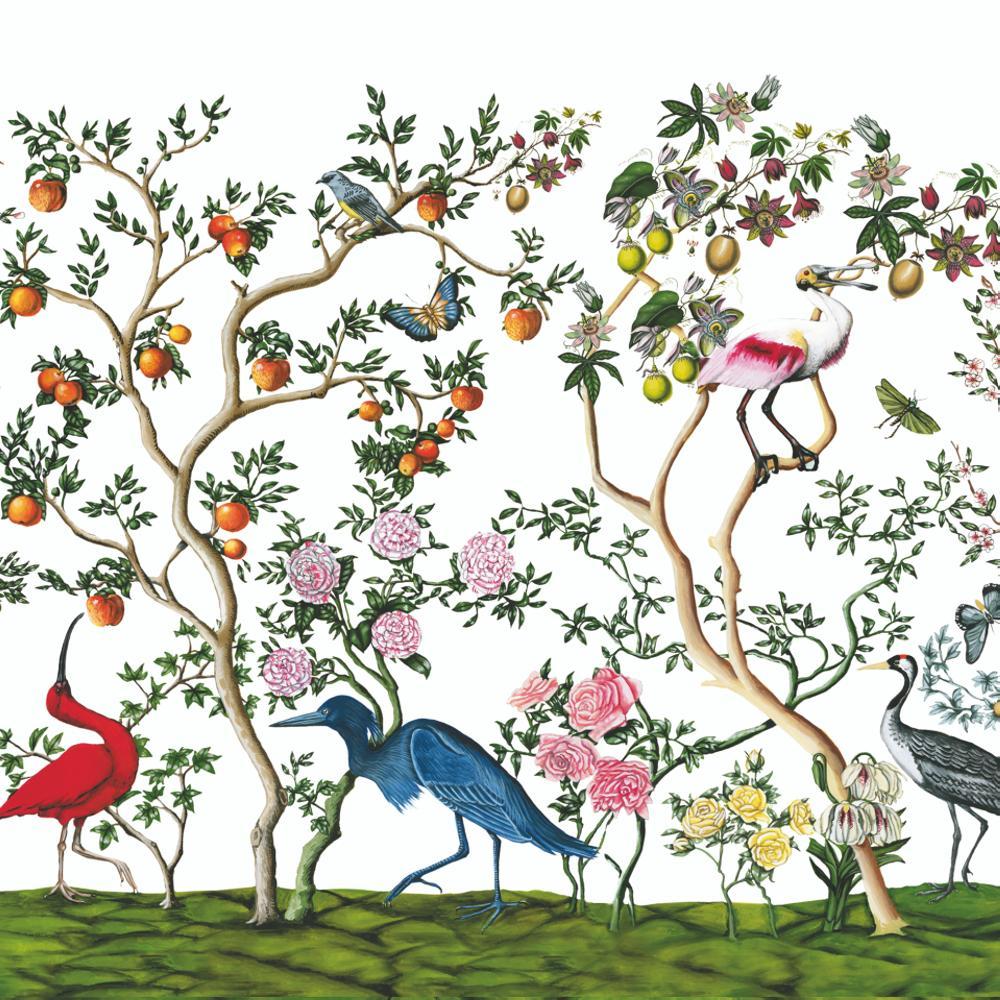 Bird Chinoiserie Beverage Napkin