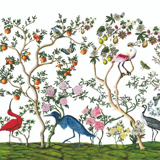 Bird Chinoiserie Beverage Napkin