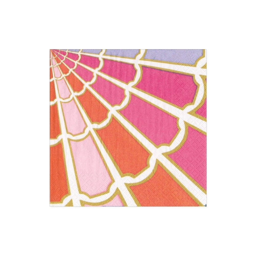 Caspari Color Wheel Cocktail Napkins, Set of 20