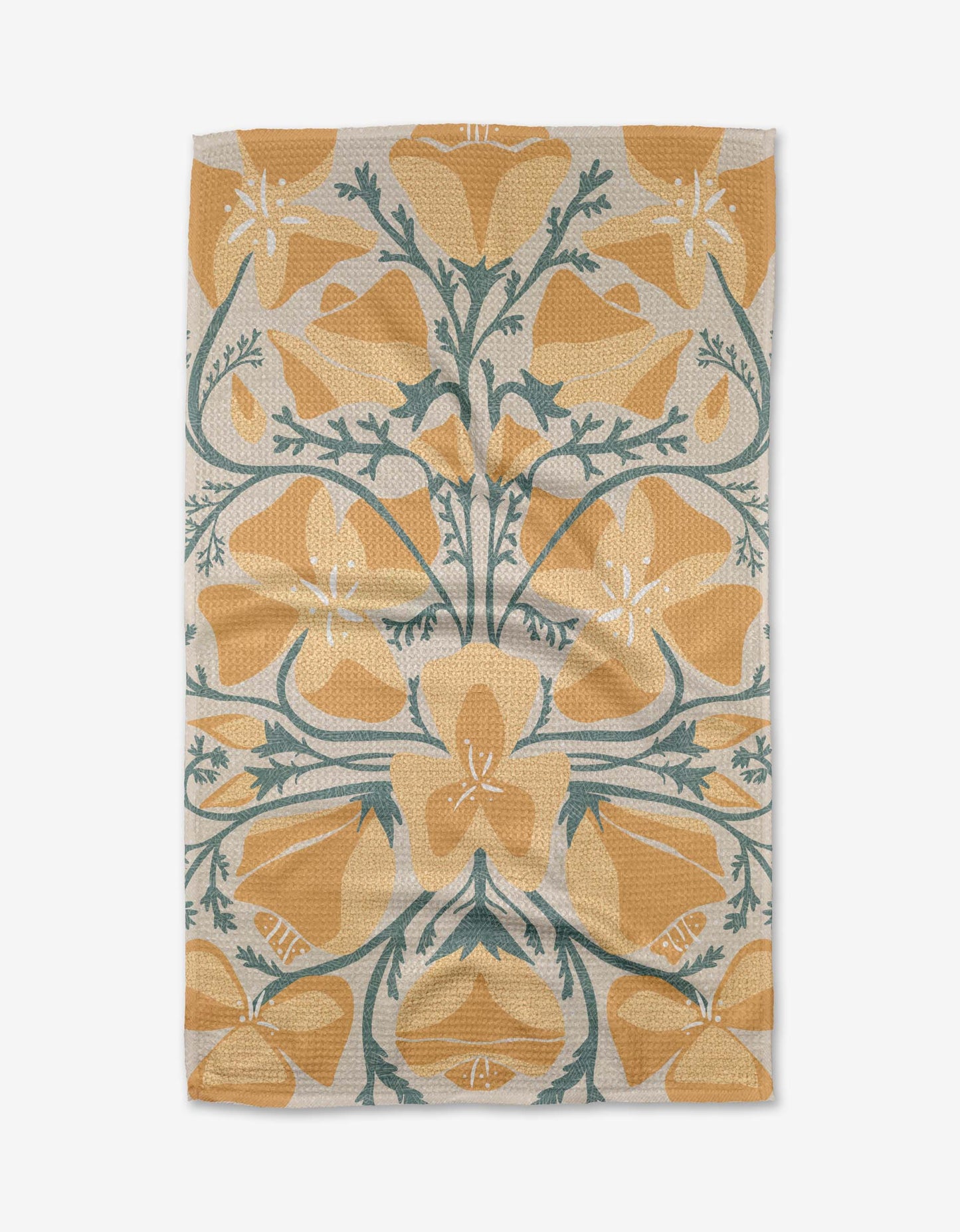 Geometry - Golden Poppy Tea Towel