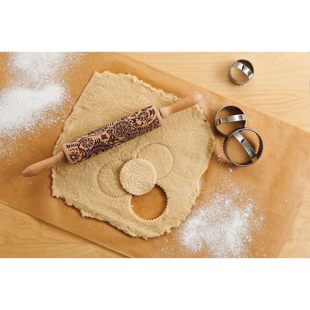 Embossed Paisley Rolling Pin