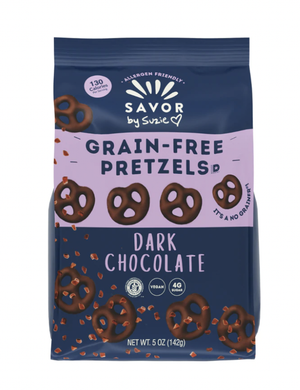 Savor by Suzie - Dark Chocolate Grain Free Pretzels