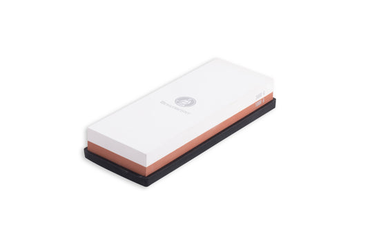 Messermeister Two-Sided Water Stone, 1000 & 3000 Grit, Silicone Storage