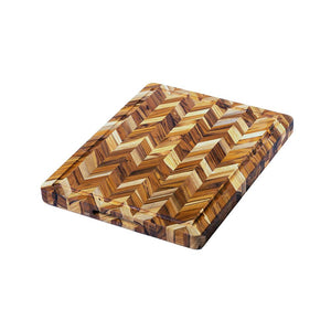 Teakhaus Herringbone Cutting Board with Juice Canal