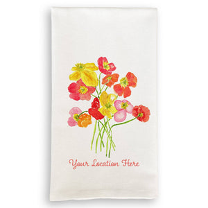 Colorful Poppies Nashville Dishtowel