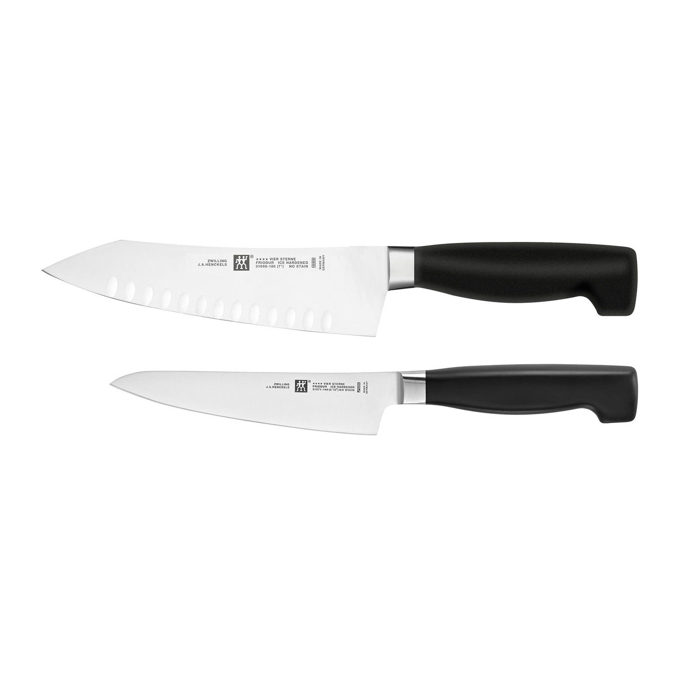 Zwilling Four Star Rock & Chop, 7" Rocking Santoku and 5.5" Prep