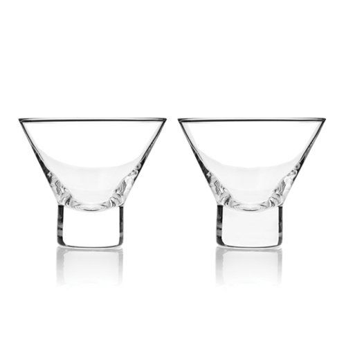 Viski Stemless Crystal Martini Glasses- 2 PC