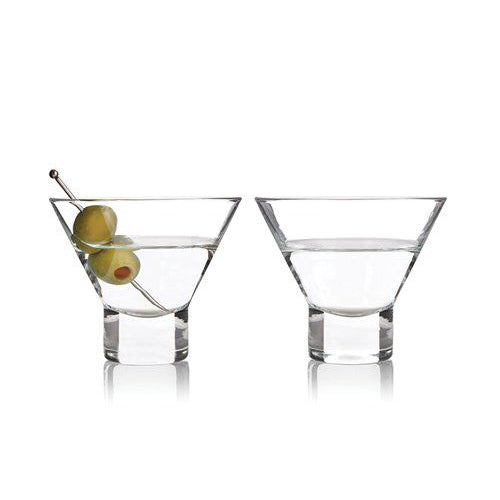 Viski Stemless Crystal Martini Glasses- Single Glass
