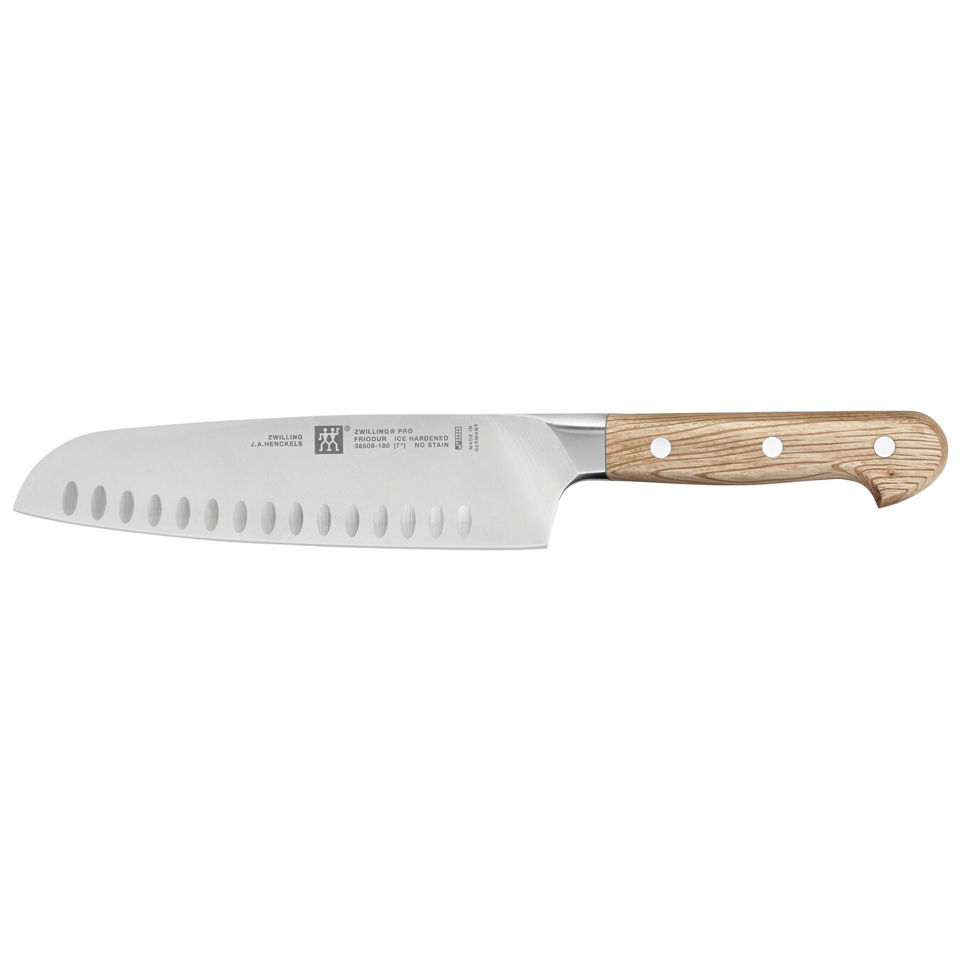 Zwilling Pro Holm Oak Hollow Edge Santoku Knife - 7"
