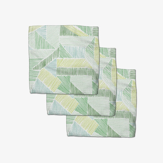 Geometry - Green Kites Dishcloth Set
