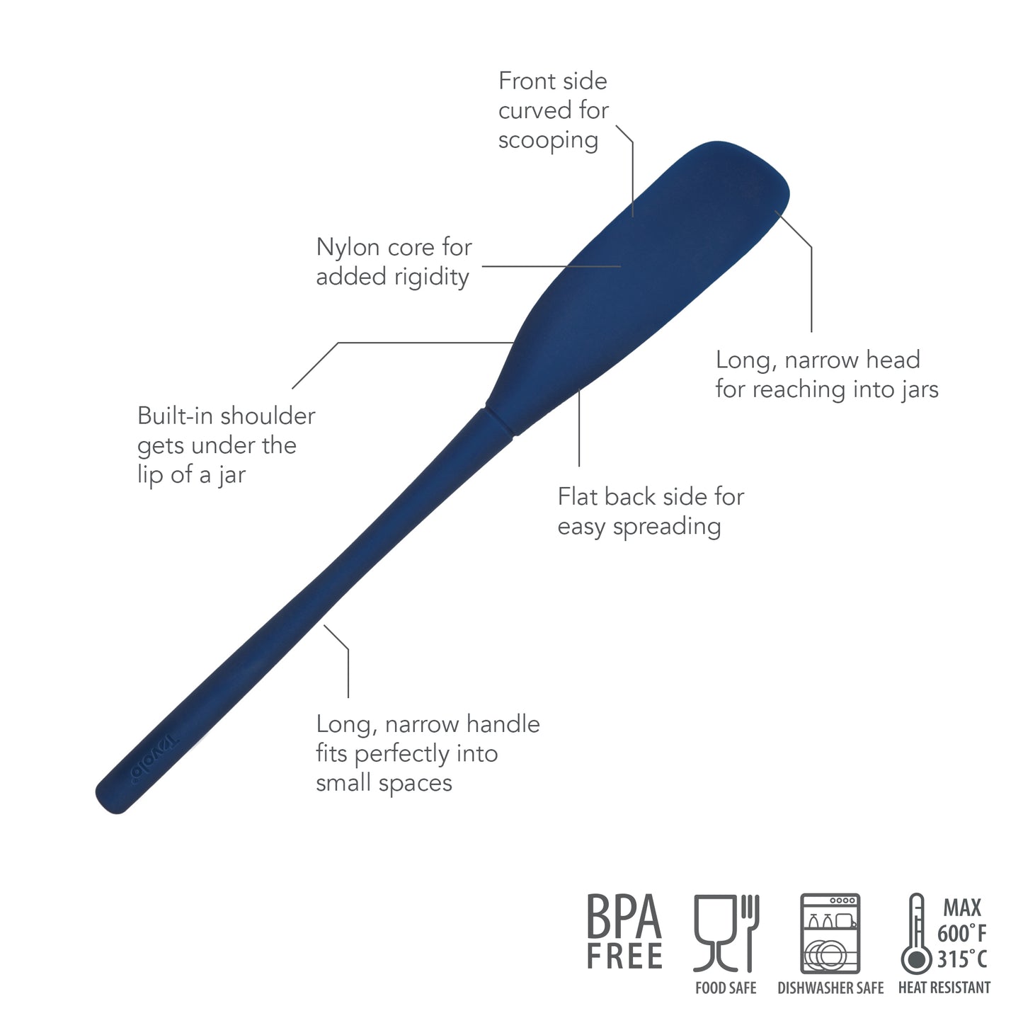 Tovolo Flex Core Silicone Jar Scraper
