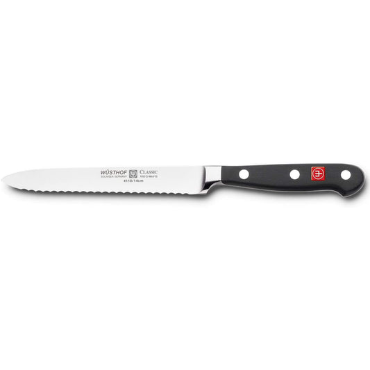 Wüsthof Classic Serrated Utility Knife - 5”