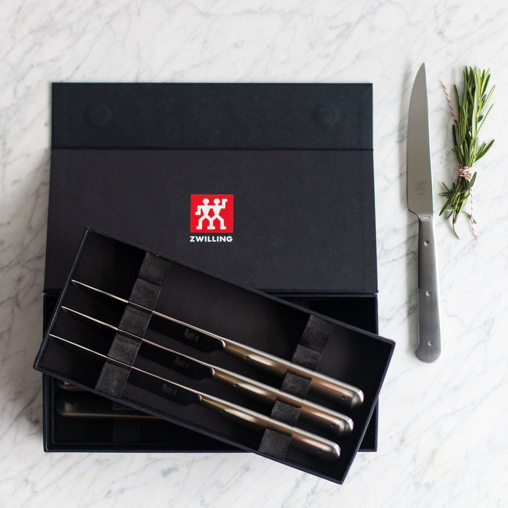 
            
                Load image into Gallery viewer, Zwilling Stainless Steel Porterhouse Steak Knife Set in Box - 8 PC
            
        