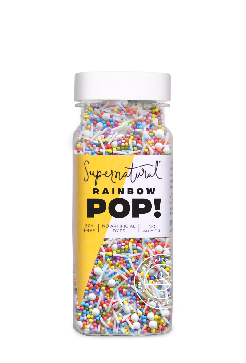 Supernatural Dye-Free Rainbow Pop! Nonpareil Sprinkles