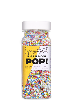 Supernatural Dye-Free Rainbow Pop! Nonpareil Sprinkles