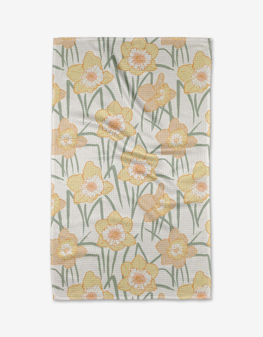 Geometry - Spring Daffodil Fields Tea Towel