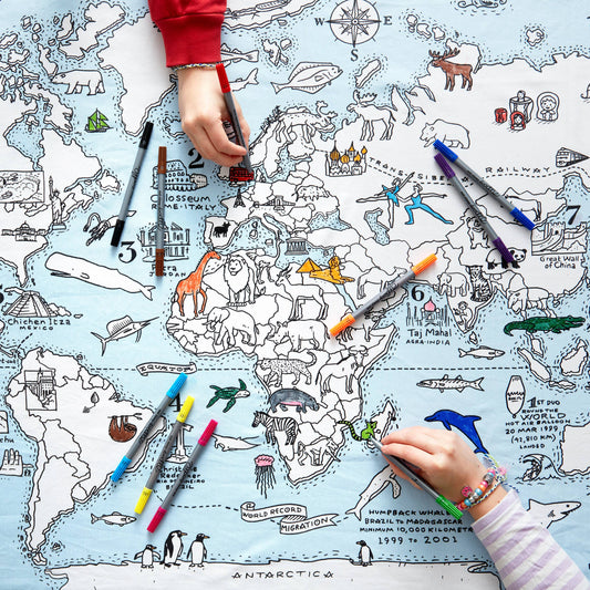 eatsleepdoodle - World Map Tablecloth