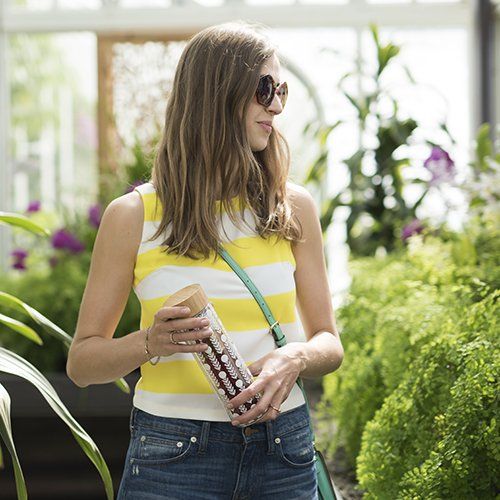 True Blair Floral Glass Tea Infuser by Pinky Up