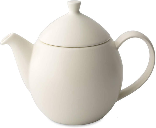 Dew Teapot with Basket Infuser, Natural Cotton