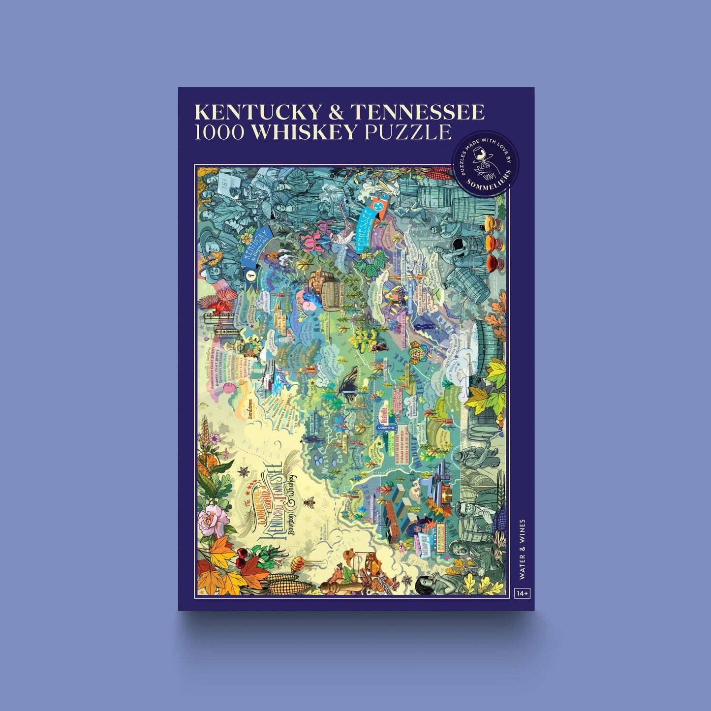 Water & Wines - Whiskey Puzzle - Kentucky & Tennessee