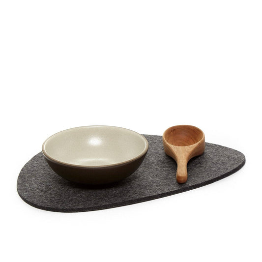 Graf Lantz - Large Stone Merino Wool Felt Trivet: Charcoal