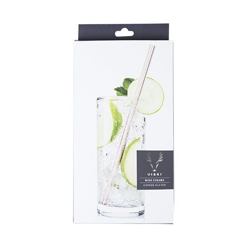 Viski Wide Copper Straws
