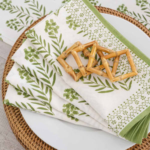 Pomegranate Phlox Green Napkin - 4 PC