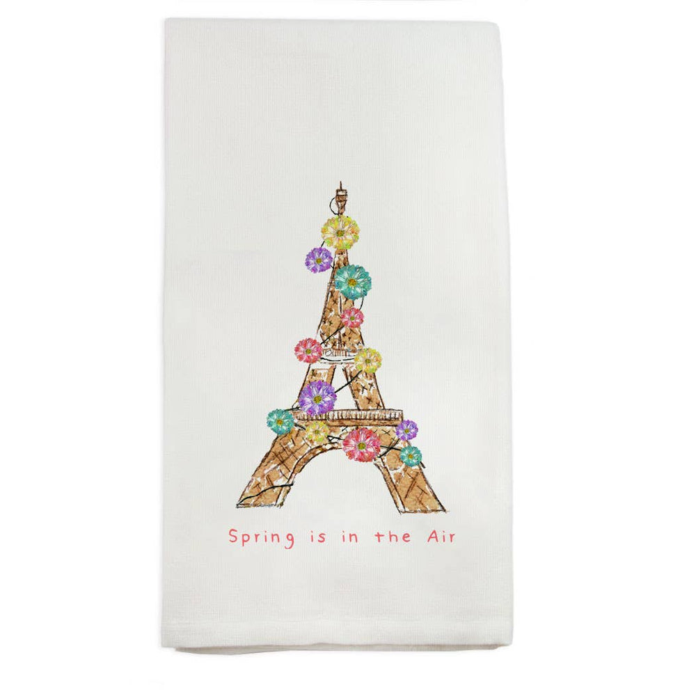
            
                Load image into Gallery viewer, Eiffel with Flowers Dishtowel
            
        